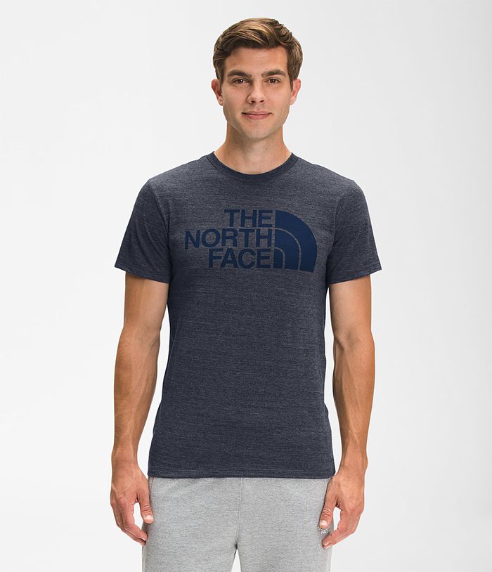 Camiseta The North Face Hombre Azul Marino Manga Corta Half Dome Tri-Blend 05124HJBV